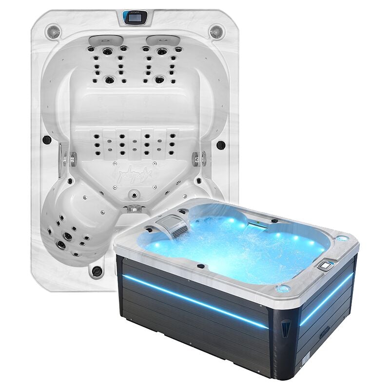 Boreal Sauna - Spa compact 2 à 4 places Archipel® GT4 led - Spa Thérapeutique Balboa® 215 x 160 cm