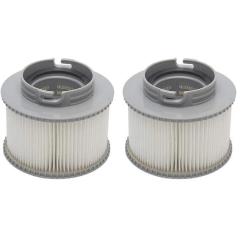 Spa-Filter, Ersatzfilterkartuschen für MSpa-Whirlpools, Poolfilterkartuschen, für sauberes und frisches Wasser (2 Stück, grau)