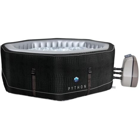 Spa gonfiabile ottagonale Netspa Python 5/6 persone 185X70Cm - Similicuir/Effet Croco - 850L - 5/6 posti