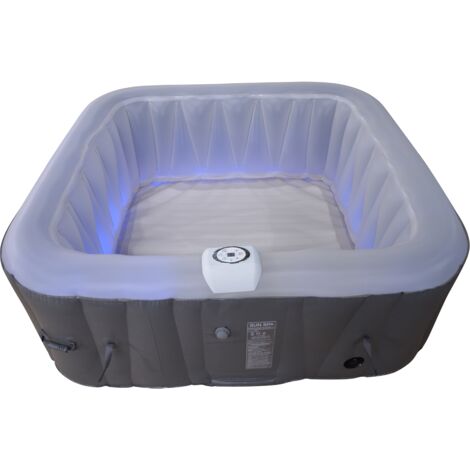 Spa gonfiabile quadrata 4 posti con striscia a LED