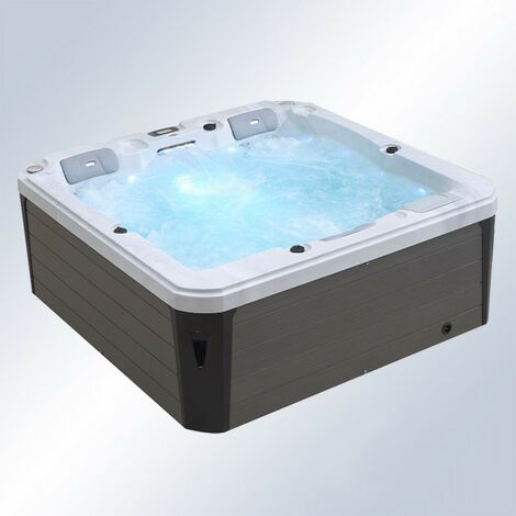 Spa gonflable 3 places allongées – 64 jets hydromassants – 2 pompes LX® 3 HP – Réchauffeur Balboa 3000 W – Chromothérapie et aromathérapie – Archipel