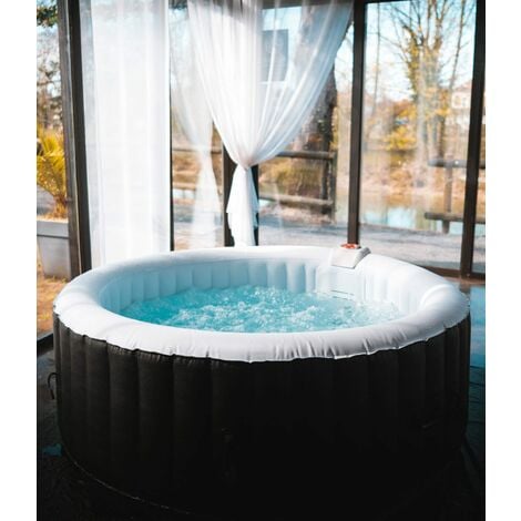 Spa gonflable 4 places rond Ospazia - Diamètre : 185 cm - Filtre et bâche inclus