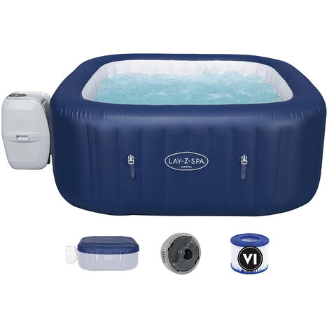 Spa gonflable Lay-Z-Spa Hawaii carré Airjet 4/6 places - Bestway - Bleu
