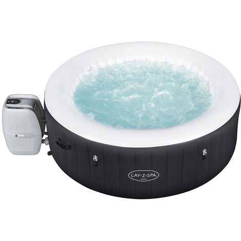 Spa gonflable Lay-Z-Spa Miami rond Airjet 4 places - Bestway - Noir