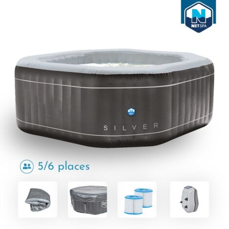 Spa gonflable octogonal NetSpa SILVER - 5/6 places