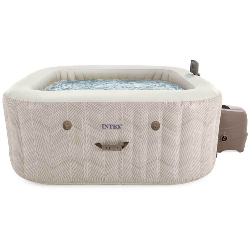 INTEX Whirlpool »PureSpa«, Chevron Deluxe Square, Ø 211 x 71 cm, 4 Sitzplätze - beige
