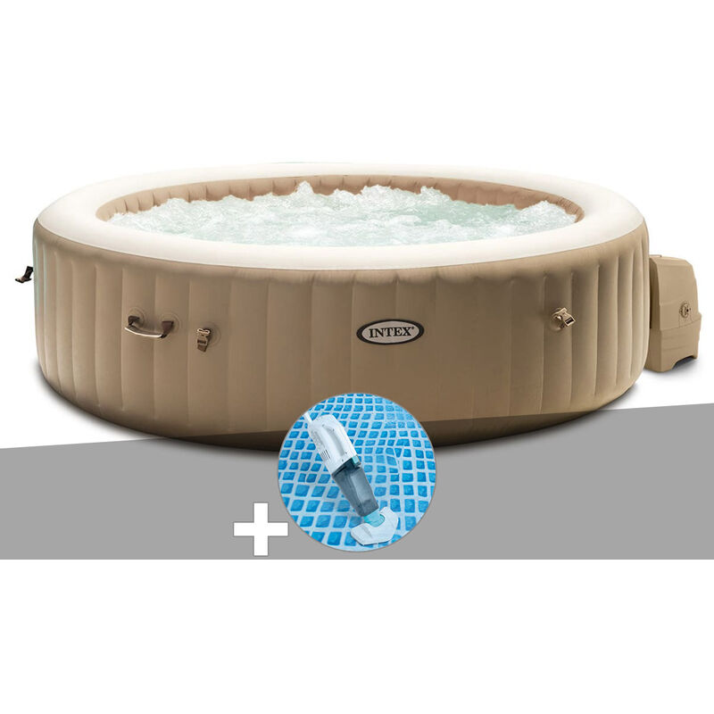 Kit spa gonflable Intex PureSpa Sahara rond Bulles 6 places + Aspirateur