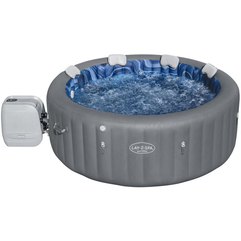 Bestway - Spa gonflable rond Lay-Z-Spa Santorini Hydrojet pro 5 - 7 personnes