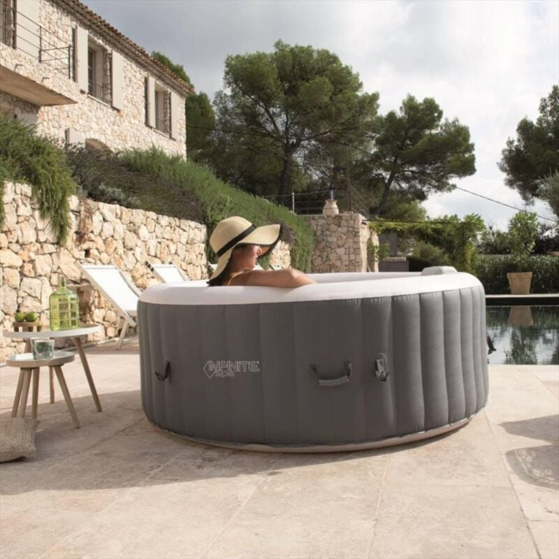Spa gonflable UBBINK Xtra infinite rond + 1 projecteur, 4 places assises