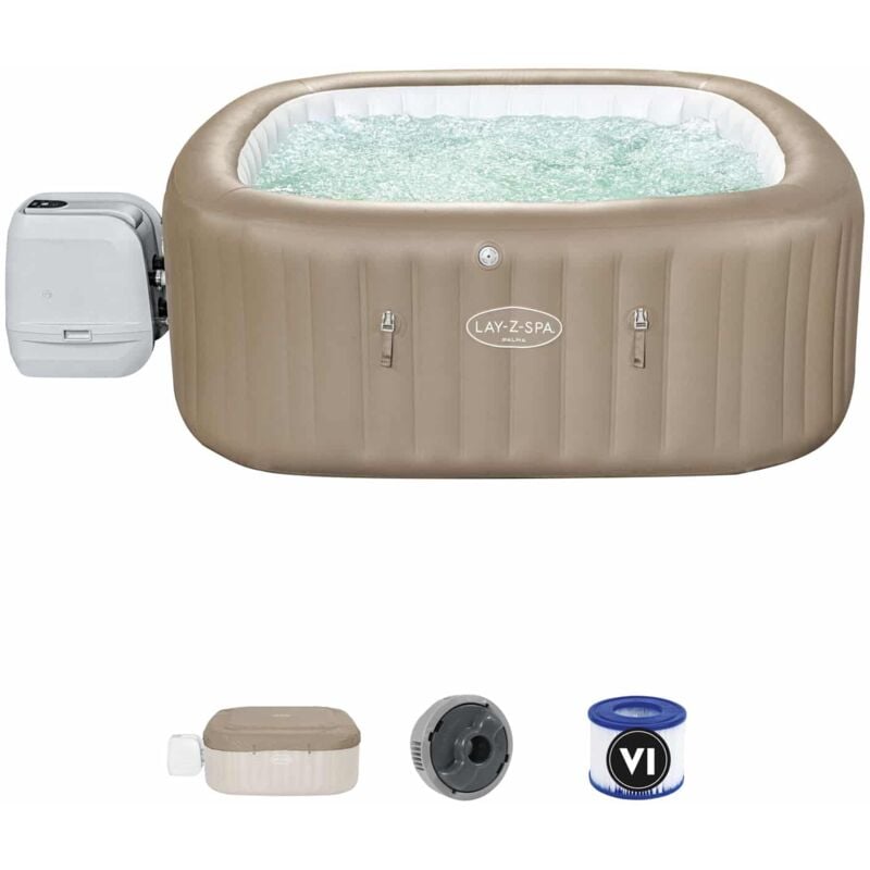 

Spa Hinchable Lay-Z-Spa Palma HydroJet 5-7 Personas Cuadrado 201x201x80 cm - Bestway
