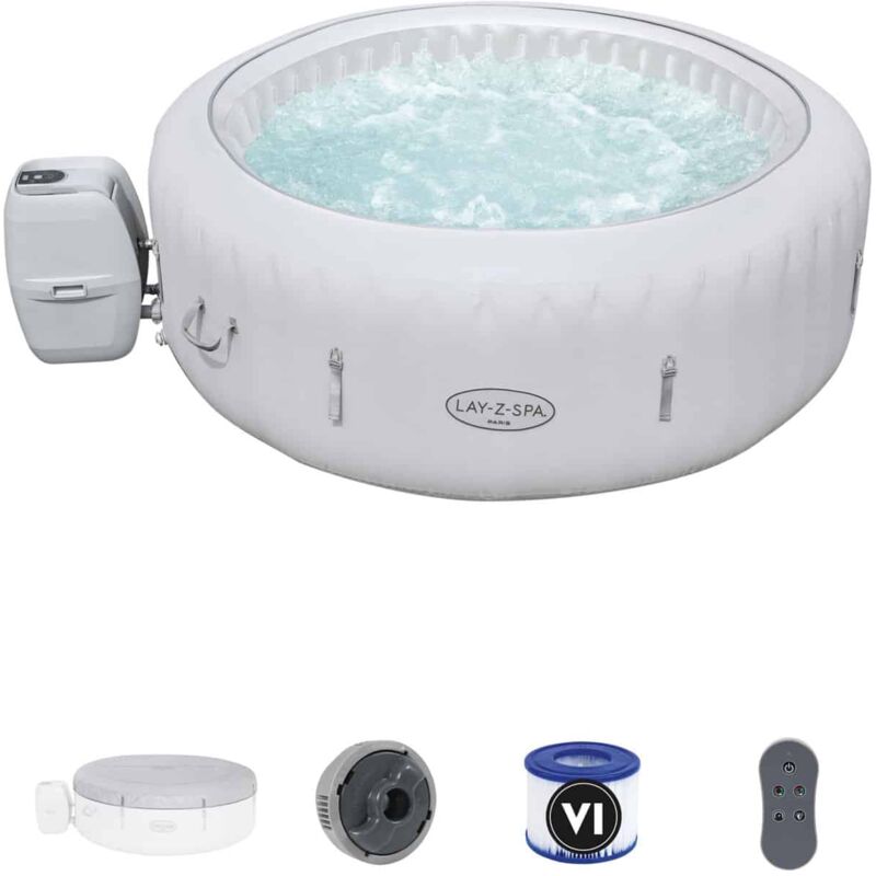 

Spa Hinchable Lay-Z-Spa Paris Para 4-6 personas Redondo 196x66 cm con Luz LED - bestway
