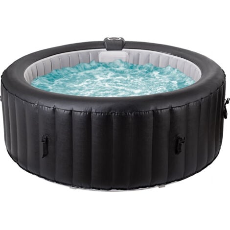 HABITAT ET JARDIN Spa inflable de PVC "Cerdeña" - 4 plazas - Negro