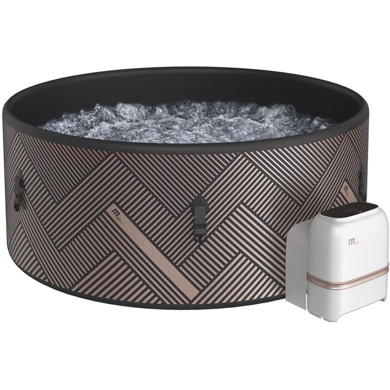 Concept-Usine - Spa Inflable Redondo De 6 Plazas Palma - Gris