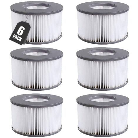 Spa Lite Filter für Mspa, 6-teiliger Filter für Whirlpool MSpa ab 2020, Filter für Mspa Lite, Wasserfilterkartusche für aufblasbare Pools, Whirlpools und Spas