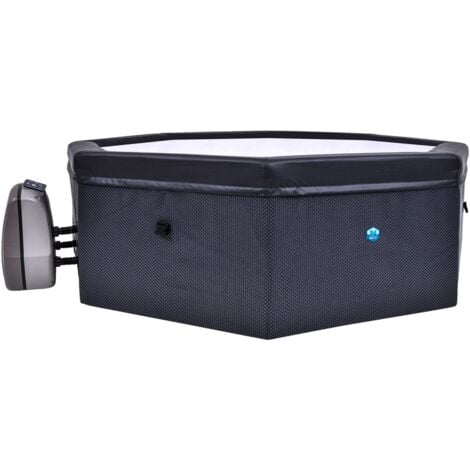 FRANCE SAUNA Spa Netspa Octopus Octagonal Semirígido 4+2 Plazas - Calentador/Filtro Portátil - Volumen 1000l 193x73cm - Modèle 2022