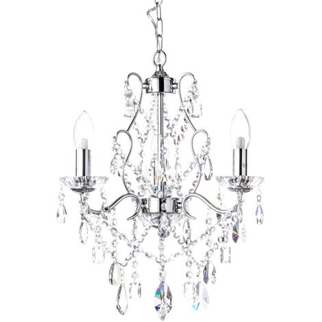 Spa Pro Anya Chandelier Bathroom 3 Arm IP44 Fitting - Polished Chrome Litecraft