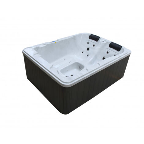 Spa rigide 3 places 210 x 158 x 78 cm – 25 jets dont 14 de massage – Cuve acrylique avec isolation thermique – Panneau digital Balboa VL260 – Water Clip