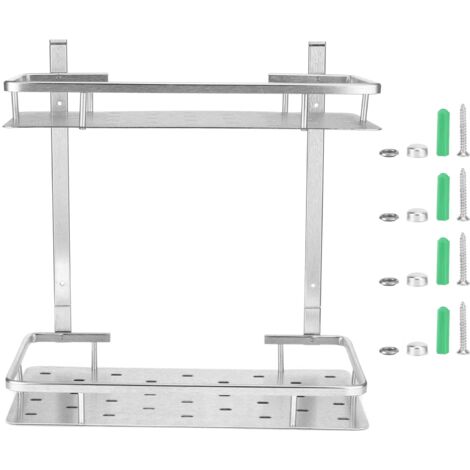 Space Aluminum Bathroom Shelf RustProof Shower Rack Kitchen Storage Basket for Home
