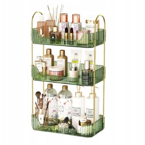 SPACEKEEPER 3-stöckiger Make-up-Organizer – Grün