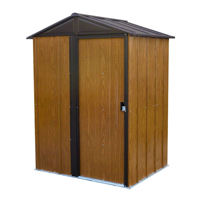 Abri de jardin métallique Spacemaker Woodlake 54 Marron