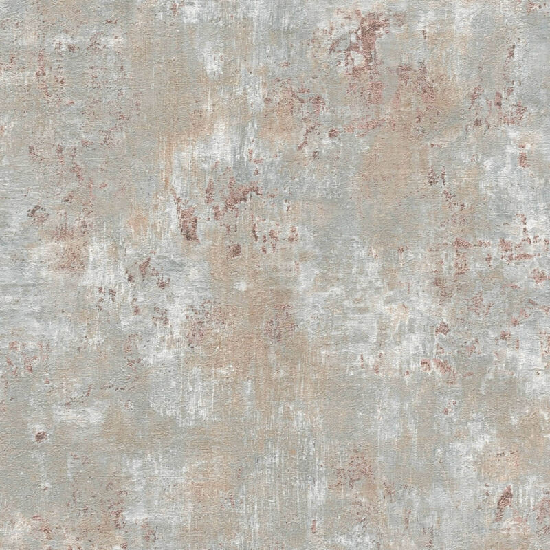 Profhome - Spachtel Putz Tapete 396702 Heißgeprägte Vliestapete Mit Struktur Und Metallischen Akzenten Grau Blau Bronze Beige 5, 33 M2