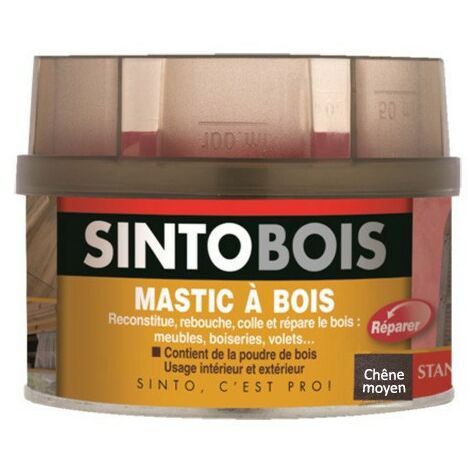 Spachtelmasse SINTOBOIS + Tube Härter SINTO - Eiche mittel - Dose 1 L - 23712