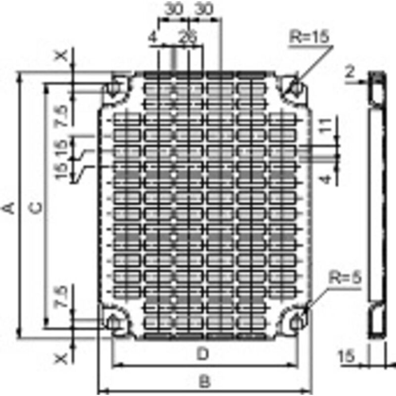 Schneider Electric - Spacial - châssis perforé Telequick - acier - pour coffret H=500xL=300mm - NSYMR53