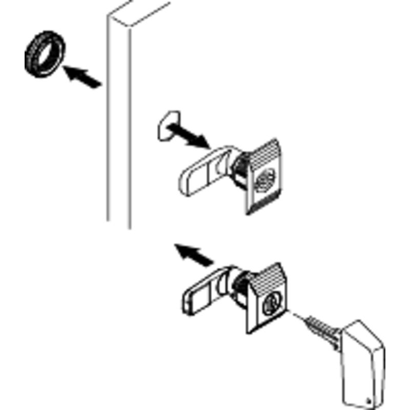 Spacial CRN - serrure complète CIRC à clé 405 - NSYCLL405CRN
