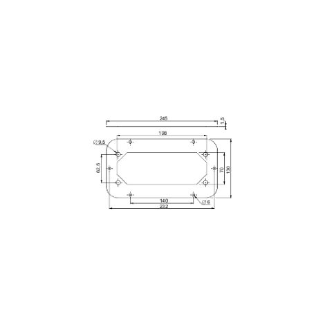 Spacial - plaque passe-câbles - 1xFL21 - pour coffret S3D - acier - 245x130mm - NSYTLCFL