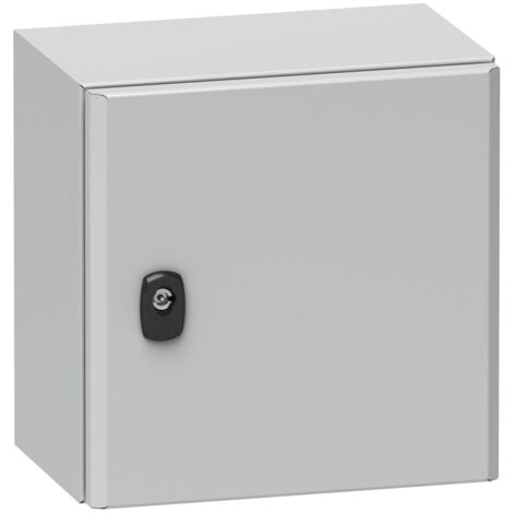 Spacial S3D plain door w/o mount.plate. H600xW500xD250.IP66 IK10 RAL7035. - NSYS3D6525