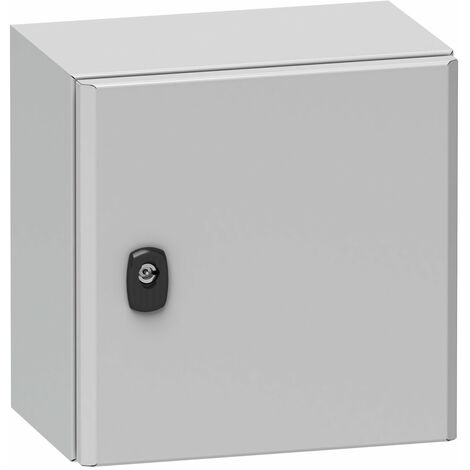 Spacial S3D plain door w/o mount.plate. H800xW600xD250.IP66 IK10 RAL7035. - NSYS3D8625