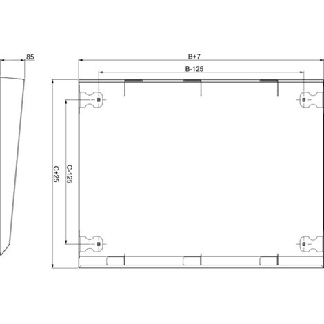 Spacial SF/SM - auvent - acier glvanisé - pour coffret L1200xP400 mm (NSYSC1240)