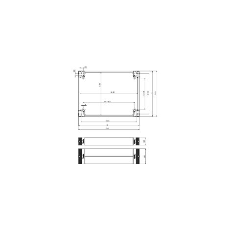 Spacial SF/SM - socle frontal - 200x1600mm - NSYSPF16200
