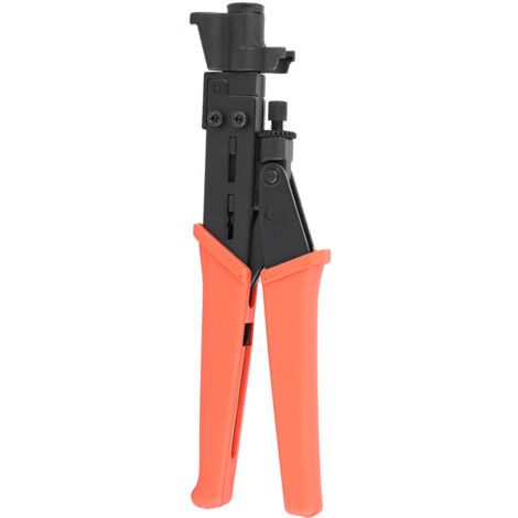 Spacnana Pluces D'empilement de Compression, Outil de Connecteur Coaxial de Type F pour RG59 / 6, RG11 avec Module Rotatif, Longueur de Sertissage Réglable