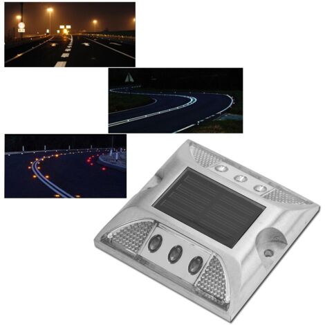 Spacnana Solarbetriebene Bodenleuchte, 1,2 V 0,3 W LED-Bodenleuchte, solarbetriebene Bodenleuchte, wasserdicht, für Außenauffahrten, Straßen, Autobahnen, Tischröcke (weiß)