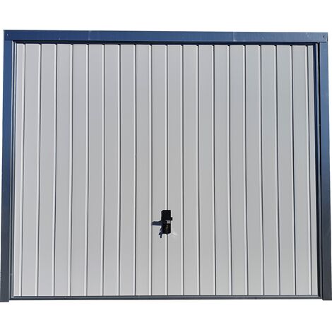 Spadone – Porte de garage basculante blanche 240 x 200 cm – Panneaux sandwich en acier pré-laqué – Isolation polyuréthane 20 mm