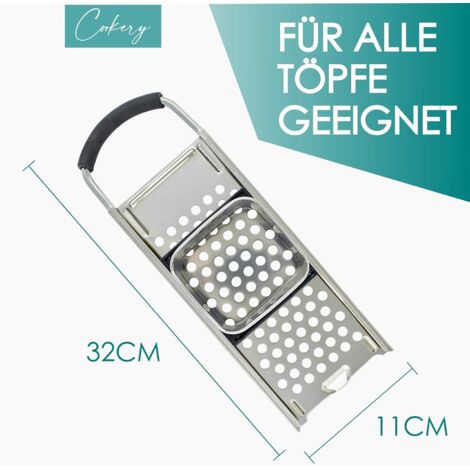 Spätzlereibe, Spätzlesieb und Spätzlepresse aus Edelstahl