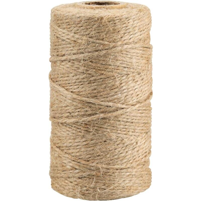 Image of Spago di iuta da 100 m, spago da giardinaggio, spago di iuta naturale per giardinaggio, decorazioni per matrimoni, fai da te, artigianato creativo,