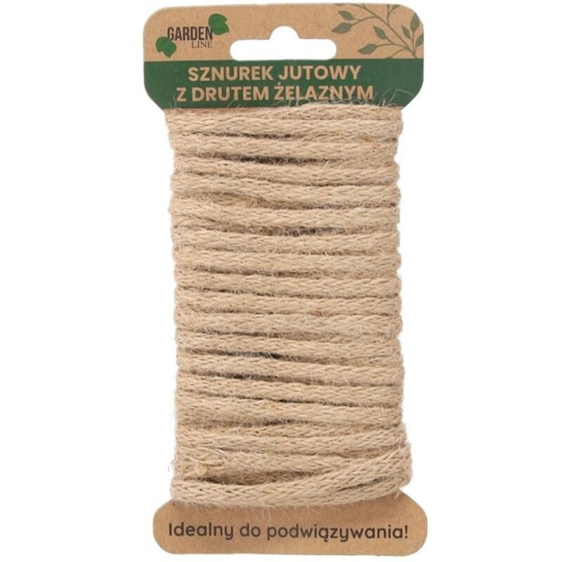 Spago di iuta GardenLine da 2,5 mm x 5 m con filo metallico