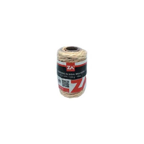 SPAGO IN SISAL NATURALE- - ø mm.2,7 x mt.18 - 6 pezzi