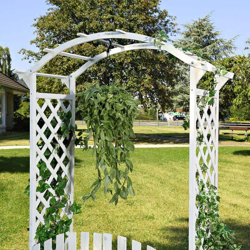 Spalier Pergola Rankhilfe Rosen Bogen Holz Torbogen Garten Tor Rank Gitter Tur 10003204