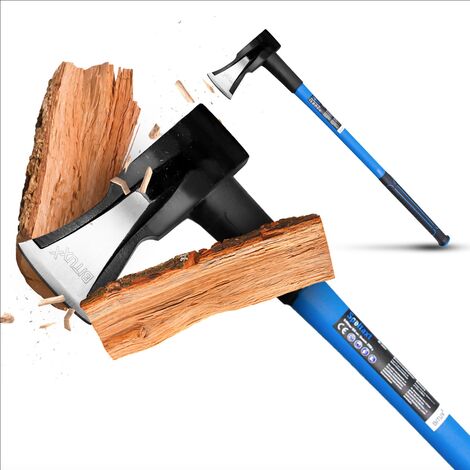 Spaltaxt Spaltbeil Axt Holzspalter 3700 g mit Fiberglasschaft für Garten Forst und Wald