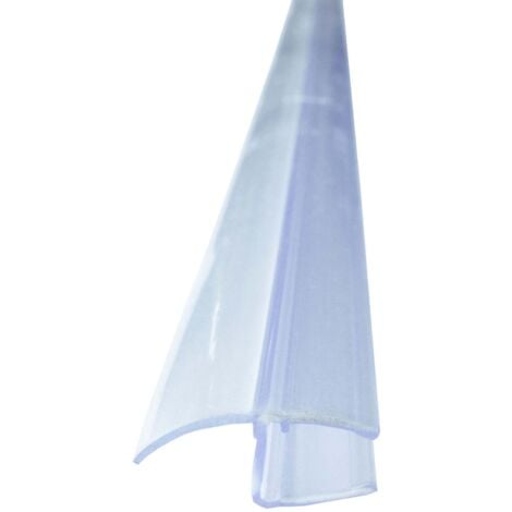 Spaltdichtung, Türdichtung, lange Dichtlippe Transparent für 8mm Glasstärke für Glas Duschtür, Duschlippe aus PVC, verstärkte Weichlippe