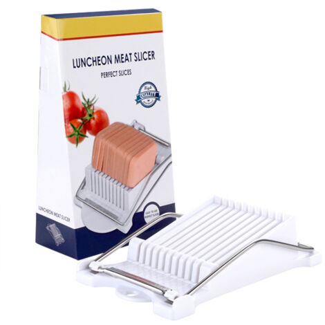 Spam Slicer, Luncheon Meat Slicer, Multipurpose Stainless Steel Wire Slicer, Egg Fruit Banana Soft Cheese Slicer, Cuts 9 Slices