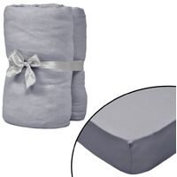 Spannbettlaken Kinderbett 4 Stk. 60x120 cm Baumwolljersey Grau