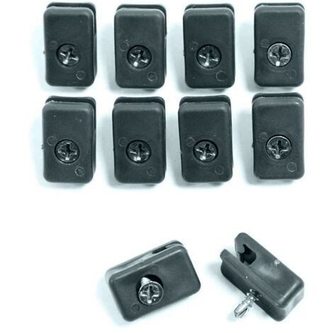 Spanndrahthalter Drahthalter 10er Pack mit Schraube Maschendrahtzaun Anthrazit