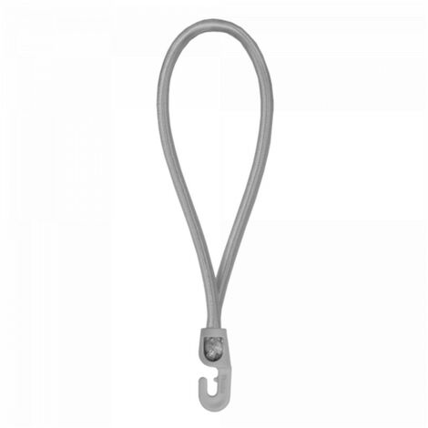 Spanngummi mit Haken in Grau 40 cm