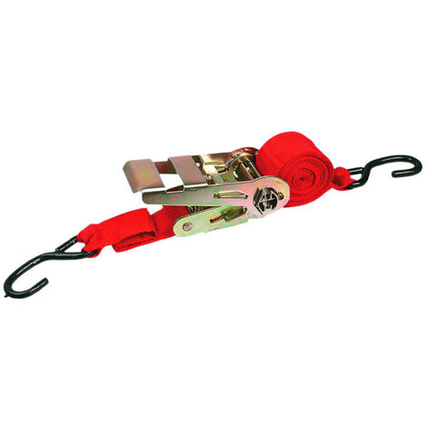Spanngurt mit Ratschenfunktion 6 m, Rot