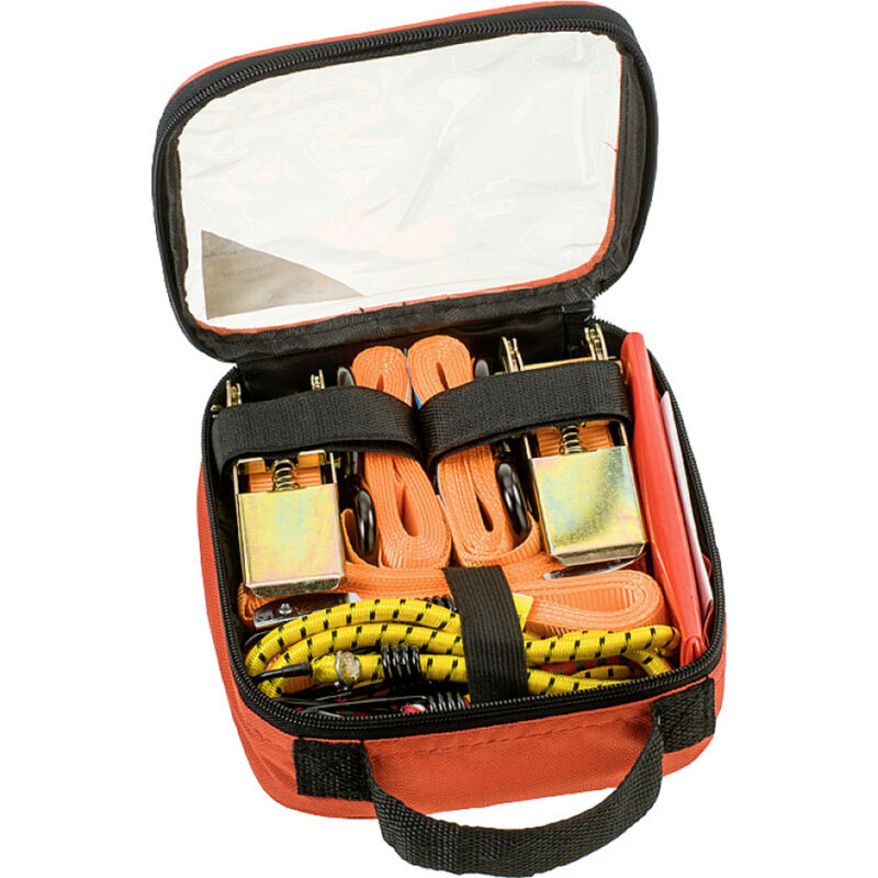 Einhell - 9-teiliges Kwb Spanngurt-set Zur Ladungssicherung. Enthält Zurrgurte, Ratschen-spanngurte, Gepäck-spanner, Warnflagge. Tüv-geprüft,