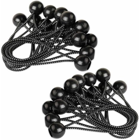 Spannseil, 50 Stück Gummispannseile mit Kugel, elastisches Seil für Planen, Zelte, Tarps, Camping